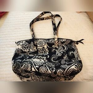 Black and White Vera Bradley Large Tote/Beach Bag